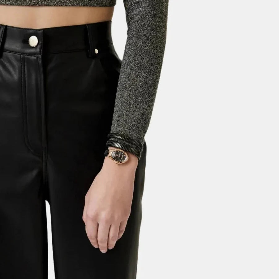 Just Cavalli Classico Lungo Black Dial Black Steel Strap Watch for Women - JC1L248M0085