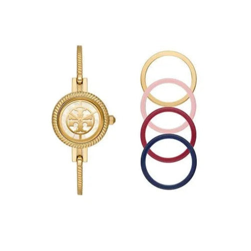 Tory Burch Riva Gold Dial Gold Steel Strap Watch for Women - TBW4029