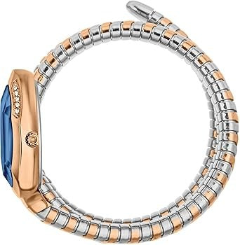 Just Cavalli Serpente Metallica Blue Dial Two Tone Steel Strap Watch for Women - JC1L224M0095