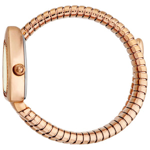 Just Cavalli Signature Snake Green Dial Rose Gold Steel Strap Watch for Women - JC1L249M0045