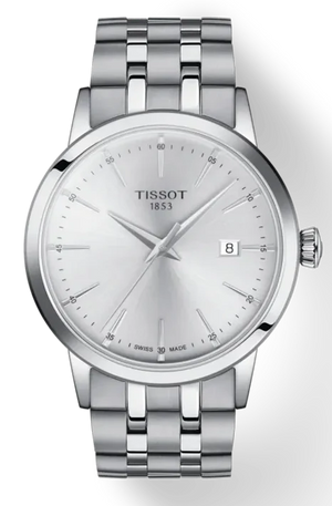 Tissot Classic Dream Silver Dial Silver Steel Strap Watch for Men - T129.410.11.031.00