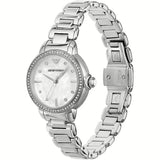 Emporio Armani Mia Mother of Pearl Dial Silver Steel Strap Watch for Women - AR11596