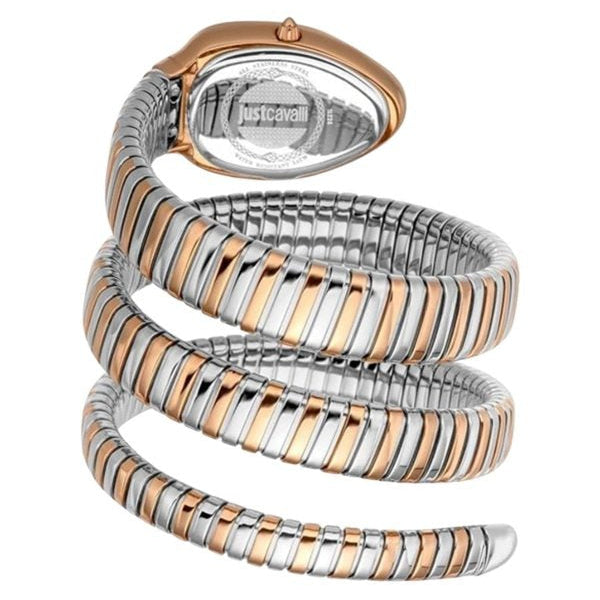 Just Cavalli Serpente Metallica Blue Dial Two Tone Steel Strap Watch for Women - JC1L224M0095