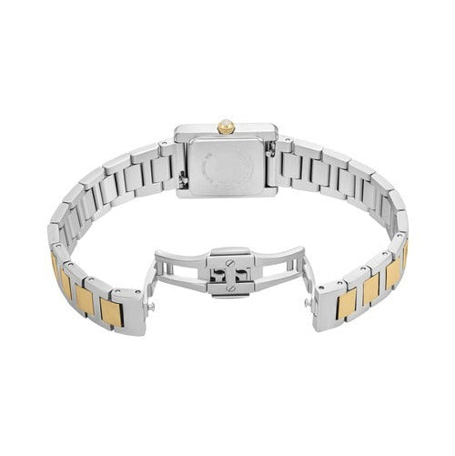 Emporio Armani Genni Crystals Silver Dial Two Tone Steel Strap Watch for Women - AR11704