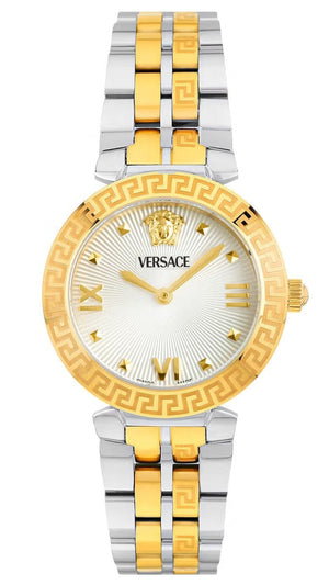 Versace Daphnis White Dial Two Tone Steel Strap Watch for Women - VEOCA0324