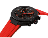 Tissot T Race Chronograph Black Dial Red Rubber Strap Watch for Men - T141.417.37.061.01