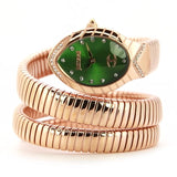 Just Cavalli Classico Lungo Green Dial Rose Gold Steel Strap Watch for Women - JC1L248M0045