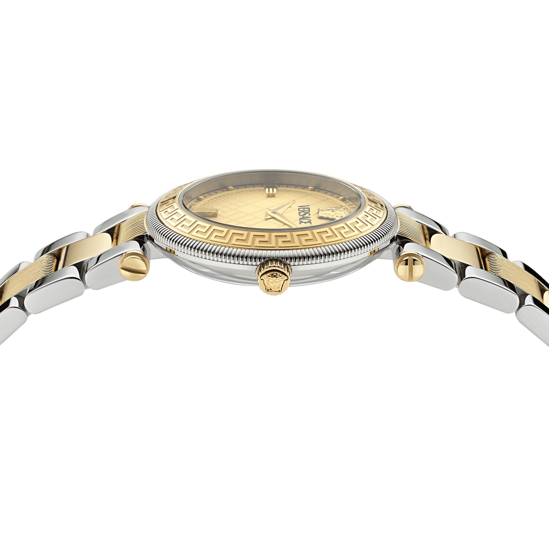 Versace Reve Analog Gold Dial Two Tone Steel Strap Watch for Women - VE8B00324