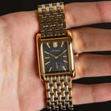 Tory Burch Eleanor Mother of Pearl Black Dial Two Tone Steel Strap Watch for Women - TBW1084