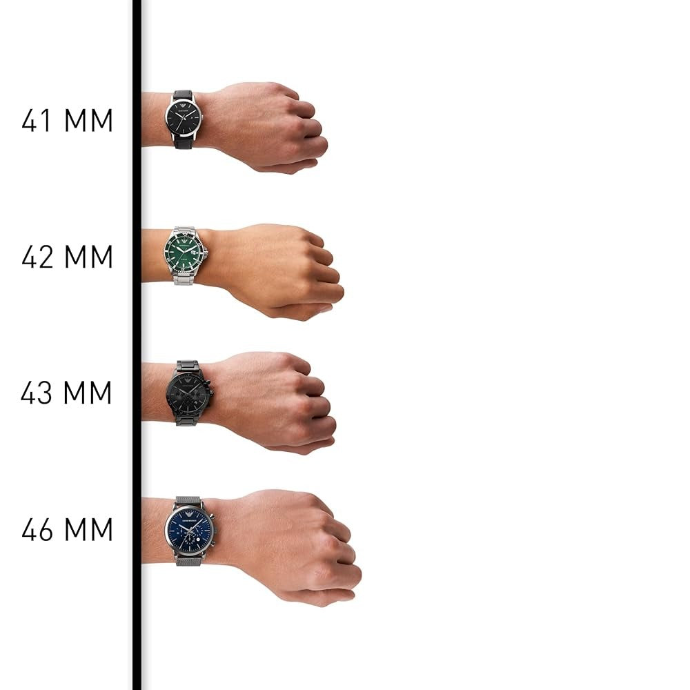 Emporio Armani Frederico Analog Blue Dial Silver Steel Strap Watch for Men - AR11620