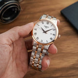 Tissot T Classic Dream Quartz White Dial Two Tone Steel Strap Watch for Men - T129.410.22.013.00