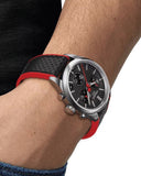 Tissot PR 100 Vuelta Chronograph Black Dial Silver Steel Strap Watch for Men - T150.417.11.051.01