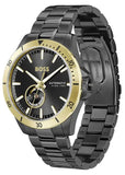 Hugo Boss Troper Chronograph Automatic Black Dial Black Steel Strap Watch for Men - 1514203