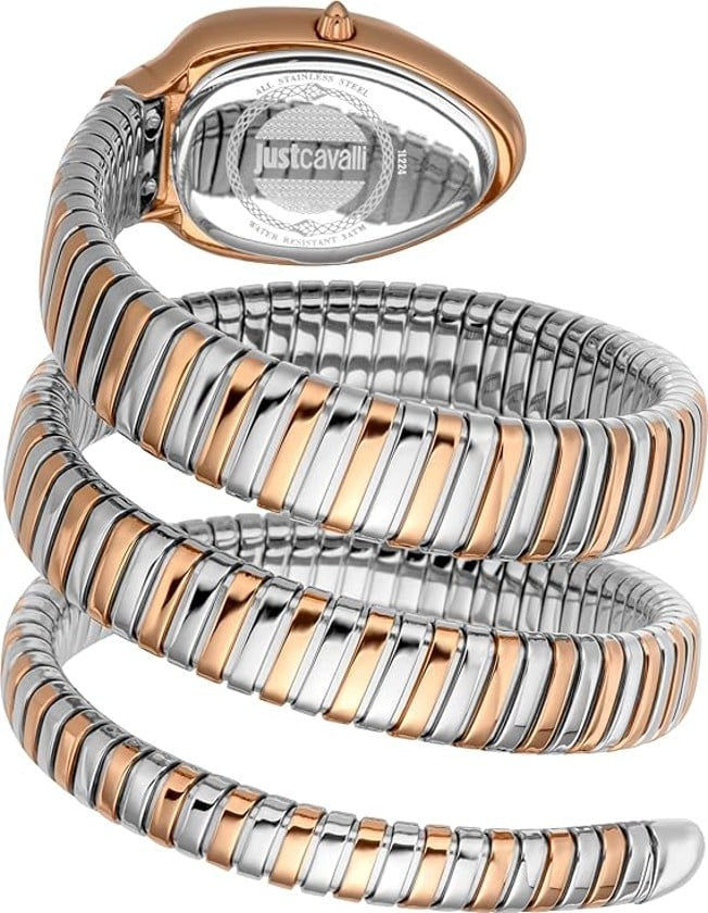 Just Cavalli Glam Evo 4 Blue Dial Two Tone Steel Strap Watch for Women - JC1L209M0085