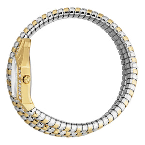 Just Cavalli Mesmerizing White Dial Two Tone Steel Strap Watch for Women - JC1L304M0055