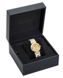 Versace Reve Analog Gold Dial Two Tone Steel Strap Watch for Women - VE8B00324