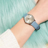 Gucci G Timeless Silver Dial Blue Leather Strap Watch for Women - YA1265039