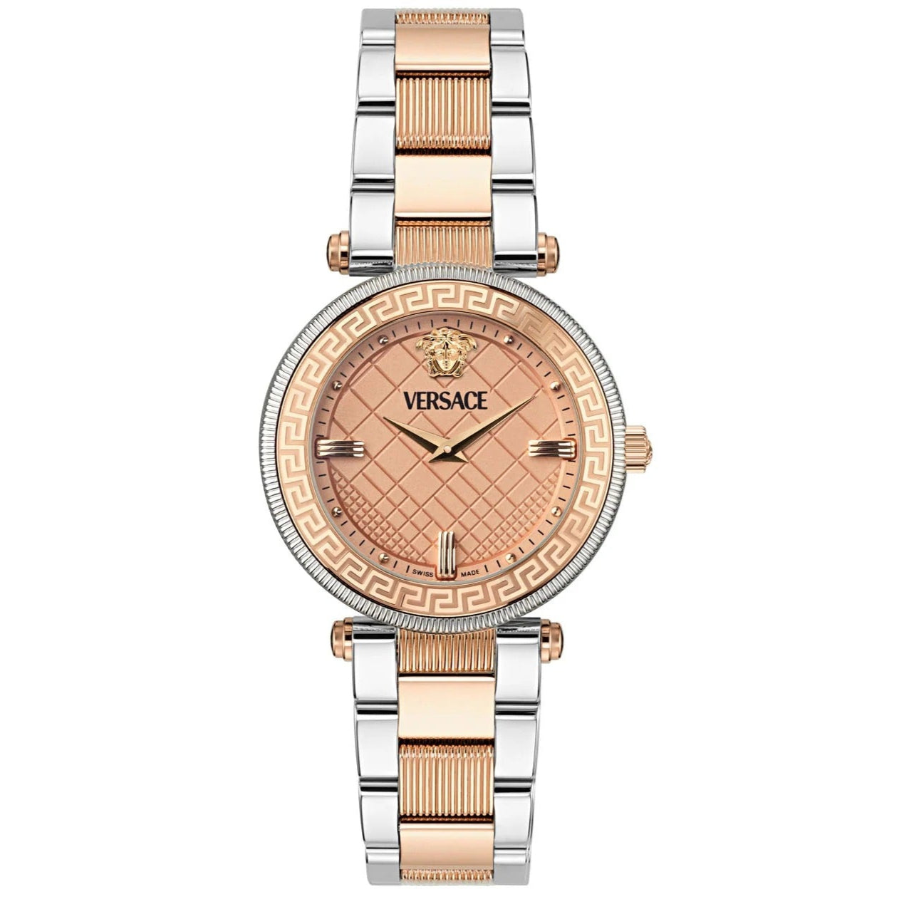 Versace Reve Analog Rose Gold Dial Two Tone Steel Strap Watch for Women - VE8B00424