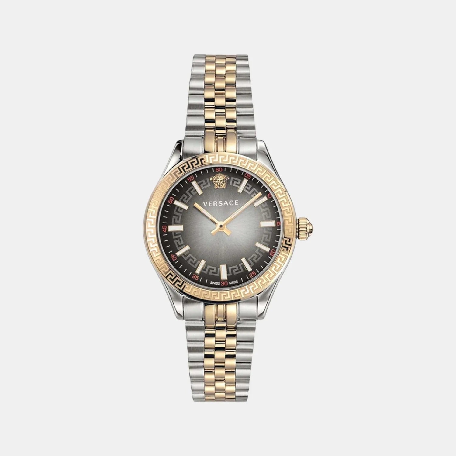 Versace Hellenyium Grey Dial Two Tone Steel Strap Watch for Women - VEHU00520