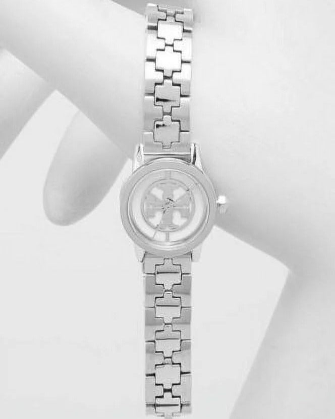 Tory Burch Reva Silver Dial Silver Steel Strap Watch for Women - TBW4044