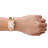 Tory Burch Eleanor Mother of Pearl White Dial Rose Gold Steel Strap Watch for Women - TBW1079