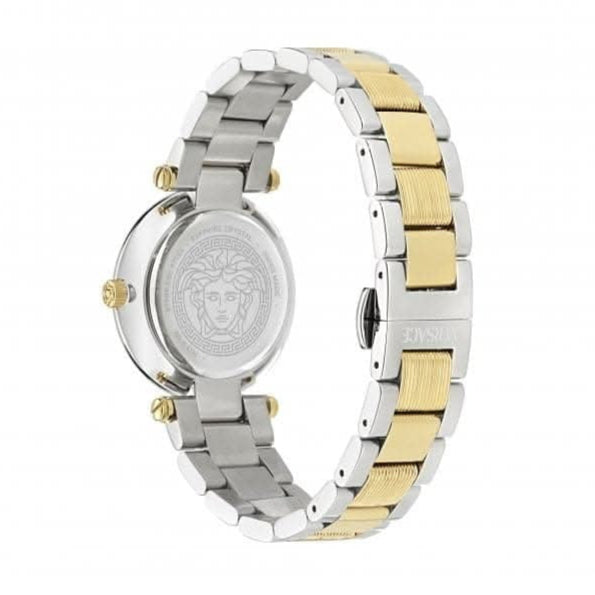 Versace Reve Analog Green Dial Two Tone Steel Strap Watch for Women - VE8B00524