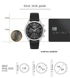 Hugo Boss Gregor Chronograph Black Dial Black Leather Strap Watch for Men - 1514049