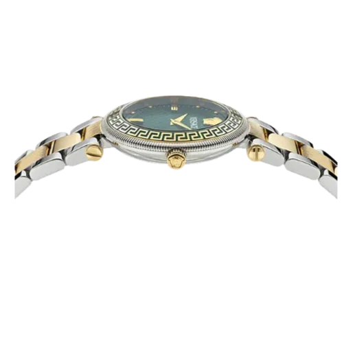 Versace Reve Analog Green Dial Two Tone Steel Strap Watch for Women - VE8B00524