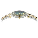 Versace Reve Analog Green Dial Two Tone Steel Strap Watch for Women - VE8B00524