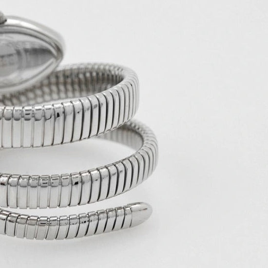 Just Cavalli Serpente Metallica Blue Dial Silver Steel Strap Watch for Women - JC1L224M0025