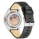 Citizen Mechanical Automatic Black Dial Black Leather Strap Watch for Men - NJ0176-10E