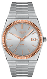 Tissot PRX Powermatic 80 18K Silver Dial Silver Steel Strap Watch for Men - T931.407.41.031.00