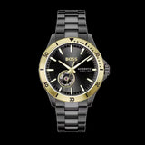 Hugo Boss Troper Chronograph Automatic Black Dial Black Steel Strap Watch for Men - 1514203