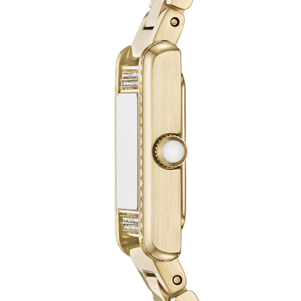 Emporio Armani Genni Crystals Gold Dial Gold Steel Strap Watch for Women  - AR11663