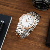 Tissot T Classic Dream Quartz White Dial Two Tone Steel Strap Watch for Men - T129.410.22.013.00