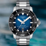 Tissot Seastar 2000 Professional Powermatic 80 Blue Dial Silver Steel Strap Watch for Men - T120.607.11.041.01