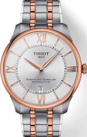 Tissot Tissot Chemin Des Tourelles Powermatic 80 Silver Dial Two Tone Steel Strap Watch for Men - T139.407.22.038.00