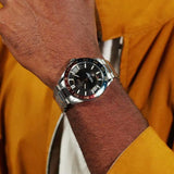 Hugo Boss Runner 3H Black Dial Silver Steel Strap Watch for Men - 1514210