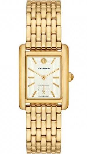 Tory Burch Eleanor White Dial Gold Steel Strap Watch for Women - TBW1060