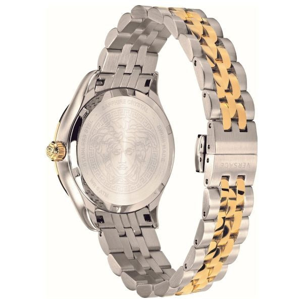 Versace Hellenyium Grey Dial Two Tone Steel Strap Watch for Women - VEHU00520