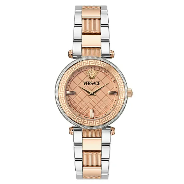 Versace Reve Analog Rose Gold Dial Two Tone Steel Strap Watch for Women - VE8B00424