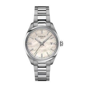 Tissot PR 100 Diamonds Mother of Pearl Dial Silver Steel Strap Watch for Women - T150.210.11.116.00