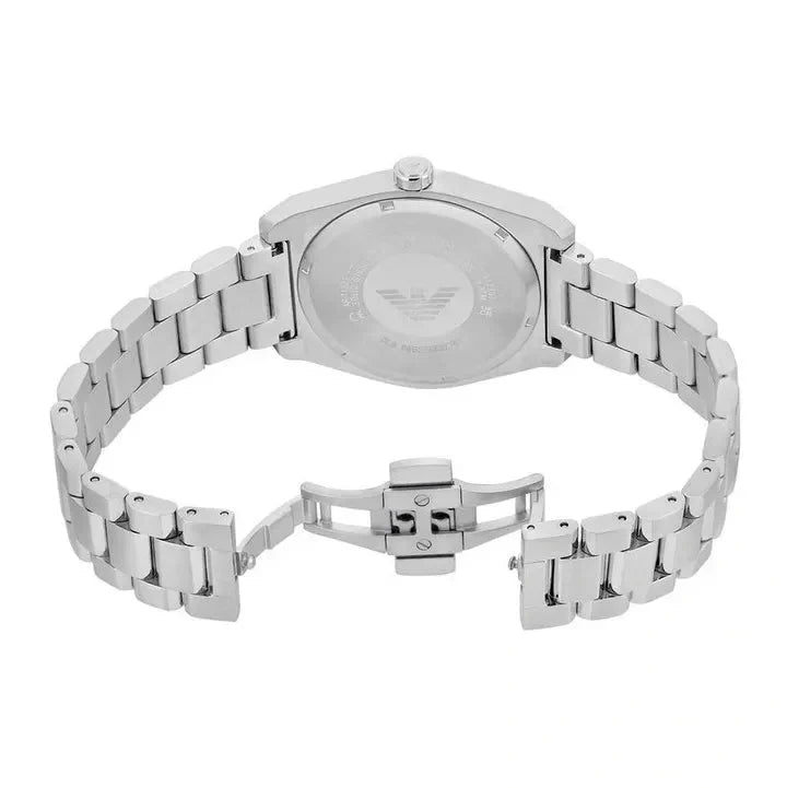 Emporio Armani Frederico Analog Green Dial Silver Steel Strap Watch for Men - AR11621