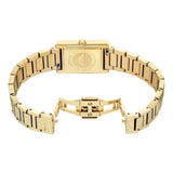 Emporio Armani Genni Crystals Mother of Pearl Dial Gold Steel Strap Watch for Women - AR11659
