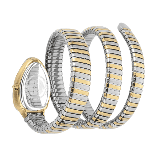 Just Cavalli Glam Evo 4 White Dial Two Tone Steel Strap Watch for Women - JC1L209M0065