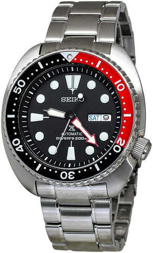 Seiko Prospex Turtle Divers Automatic Black Dial Silver Steel Strap Watch for Men - SRP789J1
