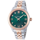 Versace Hellenyium Quartz Green Dial Two Tone Steel Strap Watch for Women - VE2S00422