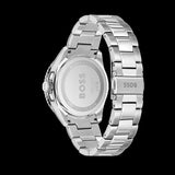 Hugo Boss Runner 3H Green Dial Silver Steel Strap Watch for Men - 1514208