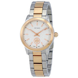 Tory Burch Collins White Dial Two Tone Steel Strap Watch for Women - TBW1305