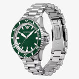 Emporio Armani Sea Explorer Green Dial Silver Steel Strap Watch for Men - AR60080